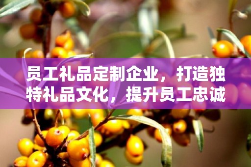 员工礼品定制企业，打造独特礼品文化，提升员工忠诚度